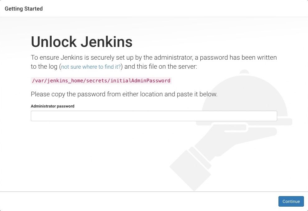 Unlock Jenkins page